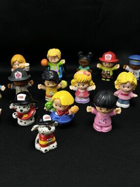 Fisher Price Little People Lot Fireman Pilot Wheelchair Dogs & More
